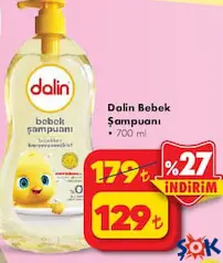 DALİN BEBEK ŞAMPUANI 700 ML fiyat ve kampanya bilgisi